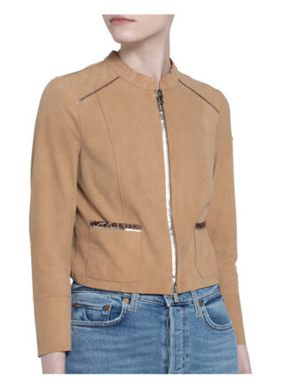 Milestone Elinda Lederjacke, Beige