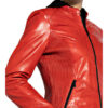 Milestone Fraya Lederjacke, Rot