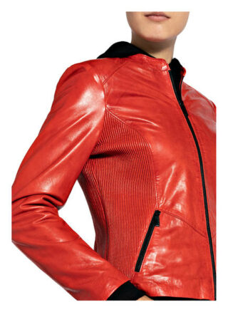 Milestone Fraya Lederjacke, Rot