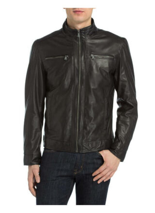 Milestone Paco Lederjacke Herren, Schwarz