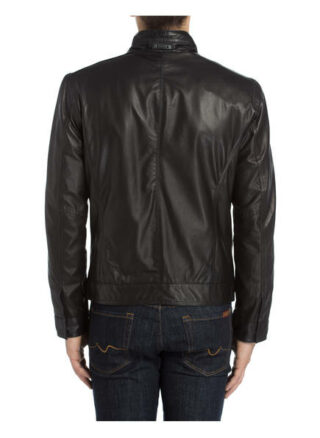 Milestone Paco Lederjacke Herren, Schwarz