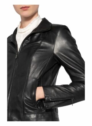 Milestone Trina Lederjacke Damen, Schwarz