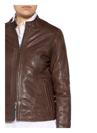 More & More Lederjacke Damen, Braun