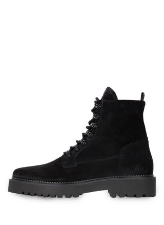 NUBIKK Logan Harbor Suede Schnürboots Herren, Schwarz