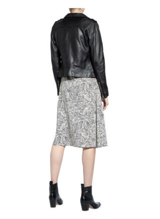 Oui Lederjacke Damen, Schwarz