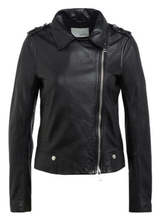 Oui Lederjacke Damen, Schwarz