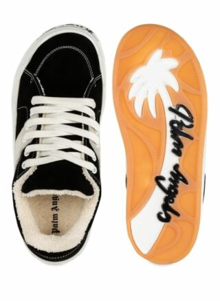 Palm Angels Suede Snow Plateau-Sneaker, Schwarz