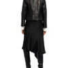 Reiss Geo Lederjacke, Schwarz