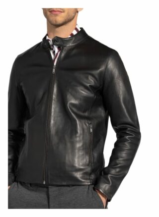 Reiss Keith Lederjacke, Schwarz