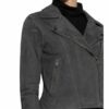 Reiss Luna Lederjacke, Grau