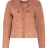 Reiss Nina Lederjacke, Braun