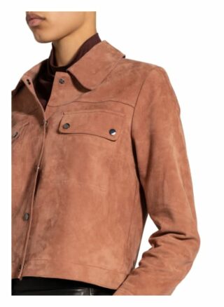 Reiss Nina Lederjacke, Braun