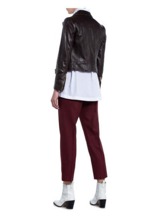 Reiss Shae Lederjacke, Braun