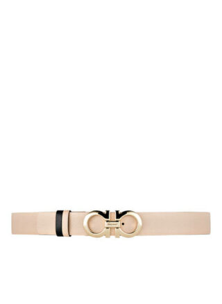 Salvatore Ferragamo Ledergürtel, Beige