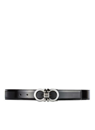 Salvatore Ferragamo Wende-Ledergürtel, Schwarz