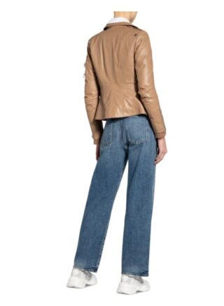 Schyia Abby Lederjacke, Beige