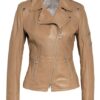 Schyia Abby Lederjacke, Beige