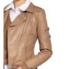Schyia Abby Lederjacke, Beige