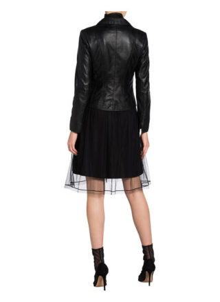 Schyia Kira Lederjacke, Schwarz
