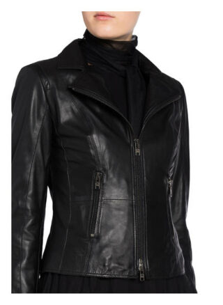 Schyia Kira Lederjacke, Schwarz