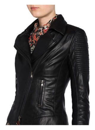 Schyia Lederjacke Eva, Schwarz