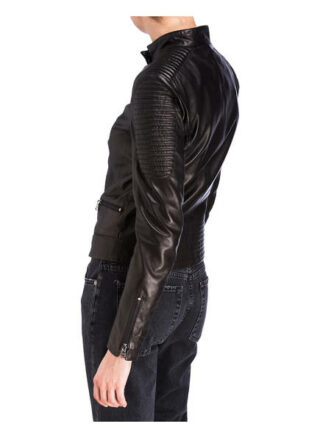 Schyia Luca Lederjacke, Schwarz