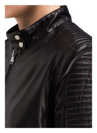 Schyia Luca Lederjacke, Schwarz