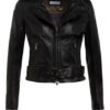 Schyia Manja Lederjacke, Schwarz