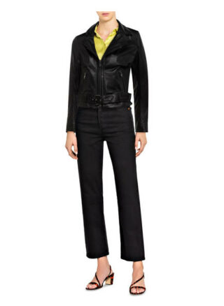 Schyia Manja Lederjacke, Schwarz