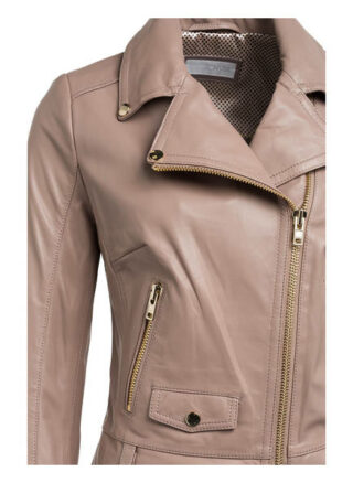 Schyia Viola Lederjacke, Beige