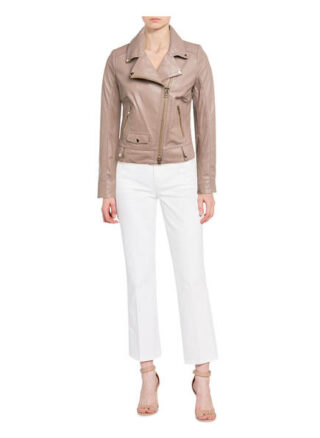 Schyia Viola Lederjacke, Beige
