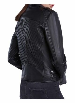 Set Bikerjacke Damen, Schwarz