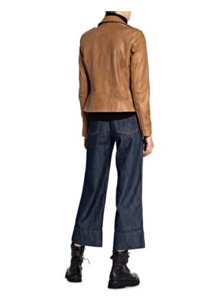 Set Tyler Lederjacke, Braun