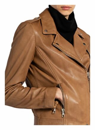 Set Tyler Lederjacke, Braun