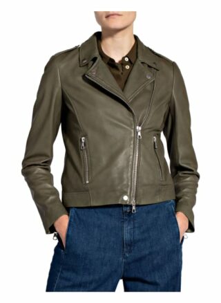 Set Tyler Lederjacke, Grün