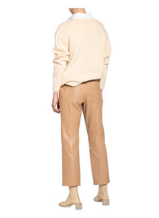 Sportmax Doria Lederhose, Braun