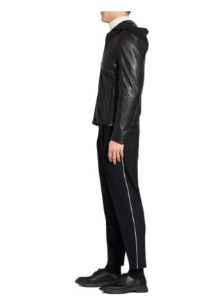 Strellson Fane Lederjacke Herren, Schwarz