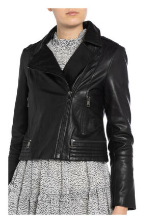 Ted Baker Idda Lederjacke, Schwarz