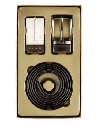 Ted Baker Monot Ledergürtel Herren, Schwarz
