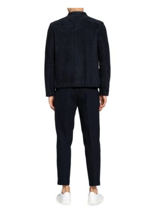 Theory Velourslederjacke Moore, Schwarz
