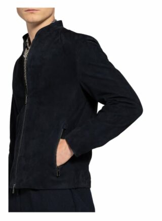 Theory Velourslederjacke Moore, Schwarz