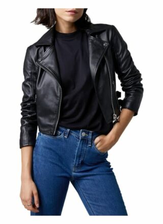 Tigha Lederjacke Forever Young, Schwarz