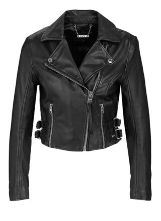 Tigha Lederjacke Forever Young, Schwarz