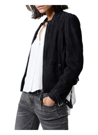 Tigha Lederjacke Timeless Racer, Schwarz