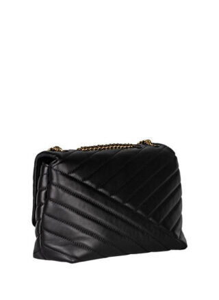 Tory Burch Kira Chevron Quilt Umhängetasche, Schwarz