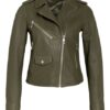 Whistles Agnes Lederjacke, Grün