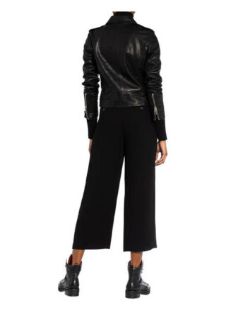 Whistles Agnes Lederjacke, Schwarz