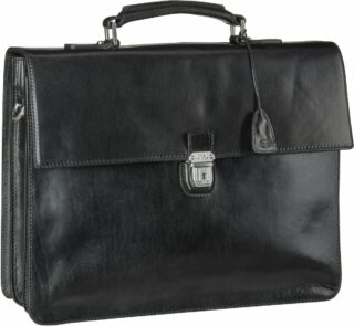 The Bridge Story Uomo 3721 Aktentasche Herren, Schwarz
