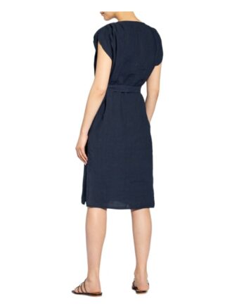 120%Lino Hemdblusenkleid aus Leinen, Blau