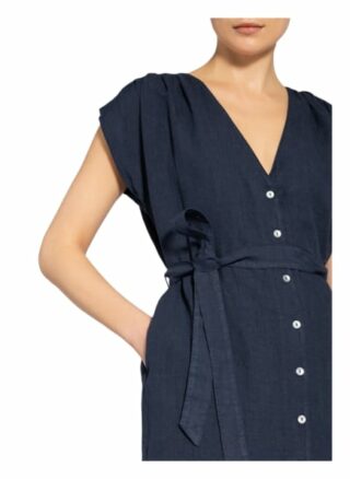 120%Lino Hemdblusenkleid aus Leinen, Blau
